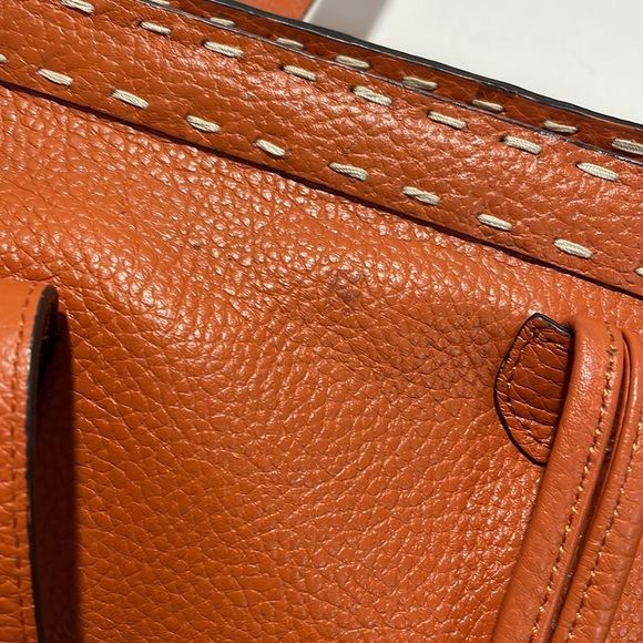 BCBGMaxAzria Burnt Orange Leather Shoulder Bag - Picture 10 of 10